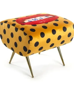 Hocker mit Polka Dots - Gelb