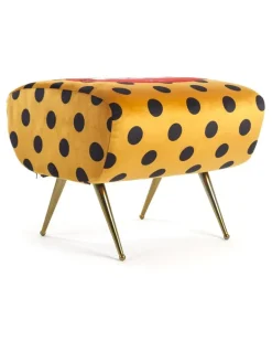 Hocker mit Polka Dots - Gelb