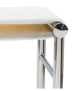 9 Hocker mit Röhrenform - Weiß