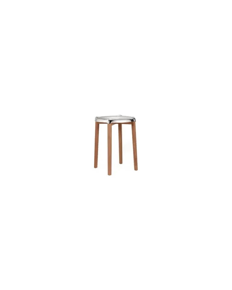 Hocker Poêle Collection - Metall - Hochglanzpolierter Edelstahl - Designer Philippe Starck