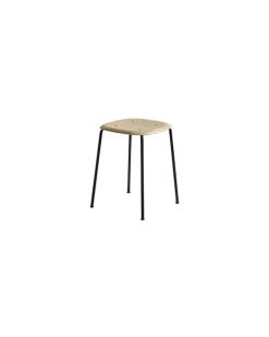 Hocker Soft Edge - Holz natur - klarlackbeschichtetes Eichenholzfurnier - Designer Iskos-Berlin