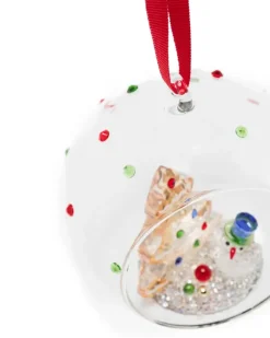 Holiday Cheers Schneemann mit Kristallbaum (7cm x 7cm) - Nude