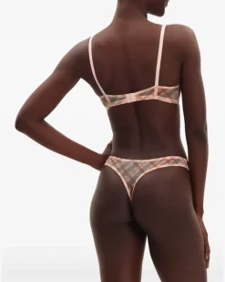 Honor Tanga mit Karomuster - Nude