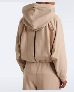 Hoodie aus Baumwoll-Jersey Beige