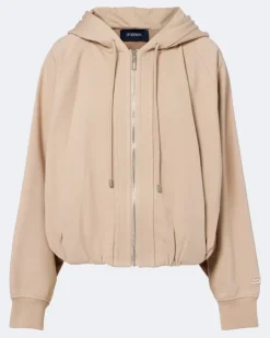 Hoodie aus Baumwoll-Jersey Beige
