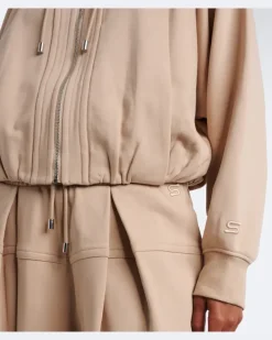 Hoodie aus Baumwoll-Jersey Beige