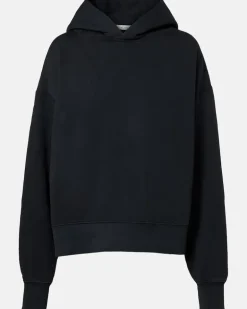 Hoodie aus Baumwoll-Jersey Schwarz