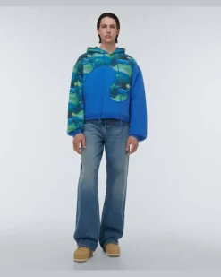 Hoodie aus einem Baumwollgemisch GrüN