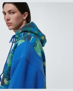 Hoodie aus einem Baumwollgemisch GrüN
