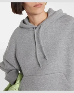 Hoodie aus einem Kaschmirgemisch Grau