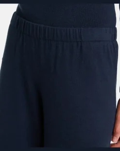 Hose Aina aus Baumwolle und Kaschmir Blau