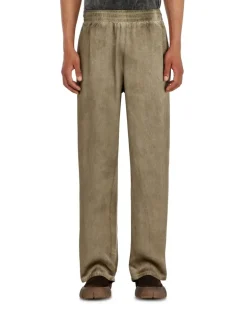 Hose aus geknittertem Satin - Hosen - Herren - Braun