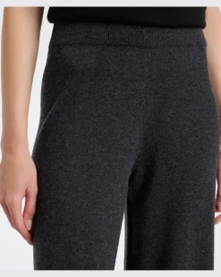 Hose aus Schurwolle und Kaschmir Grau