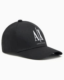 Hüte Kollektion Kappe aus Baumwolltwill mit Logo Icon Schwarz