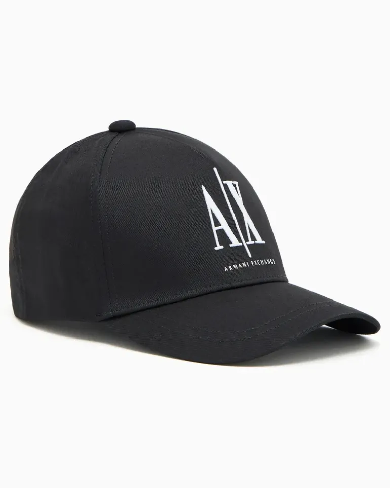 Hüte Kollektion Kappe aus Baumwolltwill mit Logo Icon Schwarz
