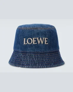 Hut aus Denim Blau