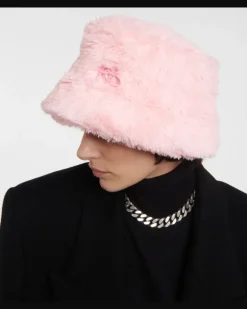 Hut aus Faux Fur Rosa