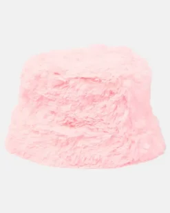 Hut aus Faux Fur Rosa