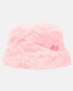 Hut aus Faux Fur Rosa