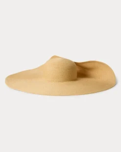Hut aus Hanfmischung mit breiter Krempe Natural