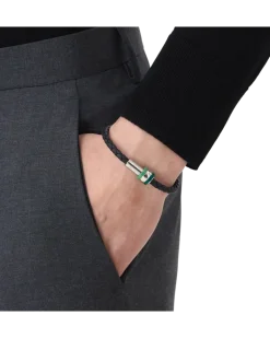 Iced Sea Armband aus Soft Leder - Grün - Edelstahl - MB129825 - Armbänder