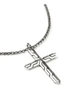 Icon 50 Sterlingsilber-Halskette mit Kreuzanhänger