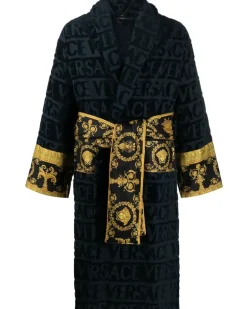 I Love Baroque bathrobe - Blau