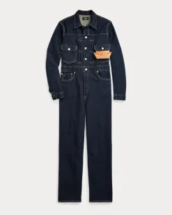Indigoblauer Denim-Overall Blue
