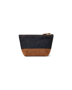 Indigo-Denim-Pochette mit Wildleder Blue