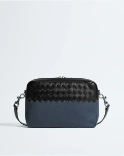 Intrecciato Camera Bag-Blau - Herren