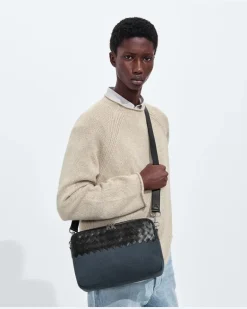 Intrecciato Camera Bag-Blau - Herren