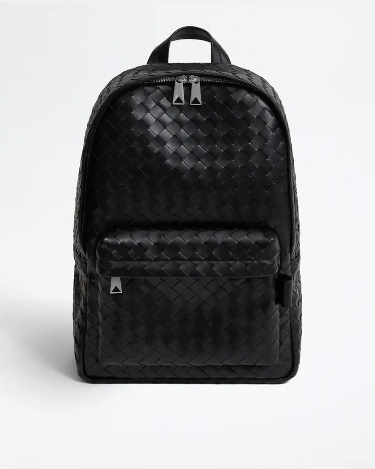 Intrecciato Rucksack-Schwarz - Unisex