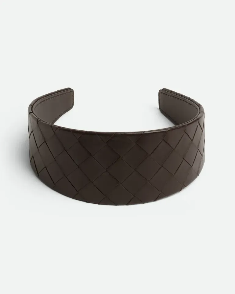 Intrecciato Stirnband-Braun - Unisex