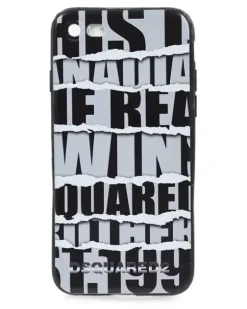 iPhone 7-Hülle mit Logo-Print - Schwarz