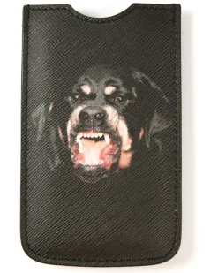 iPhone-Hülle mit Rottweiler-Print - Schwarz