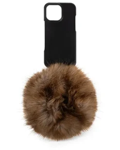 iPhone 16 Pro Max-Hülle mit Bommel - Schwarz
