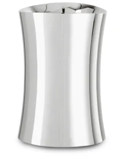 Isolierter Bamboo Weinkühler (15cm x 12cm x 21cm) - Silber