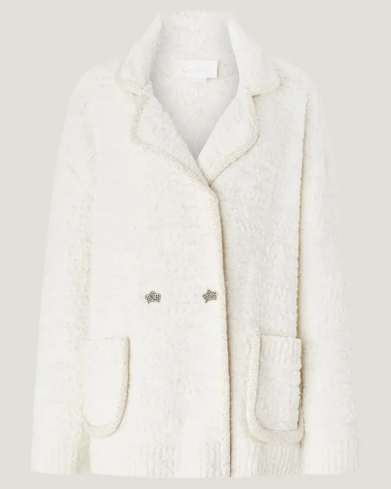 Jacket with jewel details White