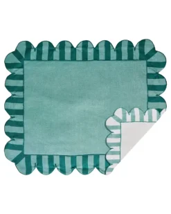 Jardin Tischsets mit Wellensaum (4er-Set) - Grün