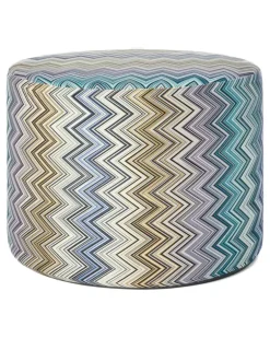 Jarris Jacquard-Hocker mit Zickzackmuster - Blau
