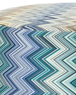Jarris Jacquard-Hocker mit Zickzackmuster - Blau