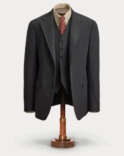 Jaspé-Anzugjacke mit Fischgratmuster Grey