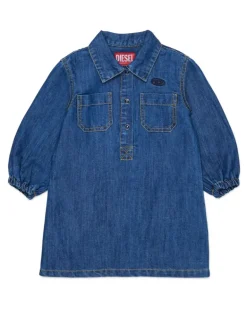Jeanskleid mit Oval D Logo-Stickerei - Kleider - Damen - Blau