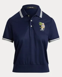 Jersey-Poloshirt mit Polo Bear Blue