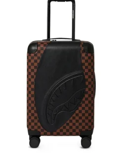 Jetstream Hai-Rollkoffer mit Schachbrettmuster - Braun