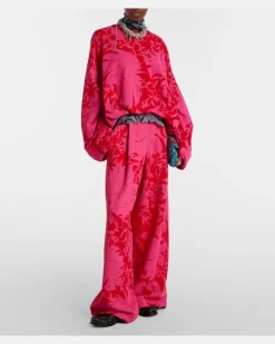 Jogginghose aus Baumwoll-Jersey Rot