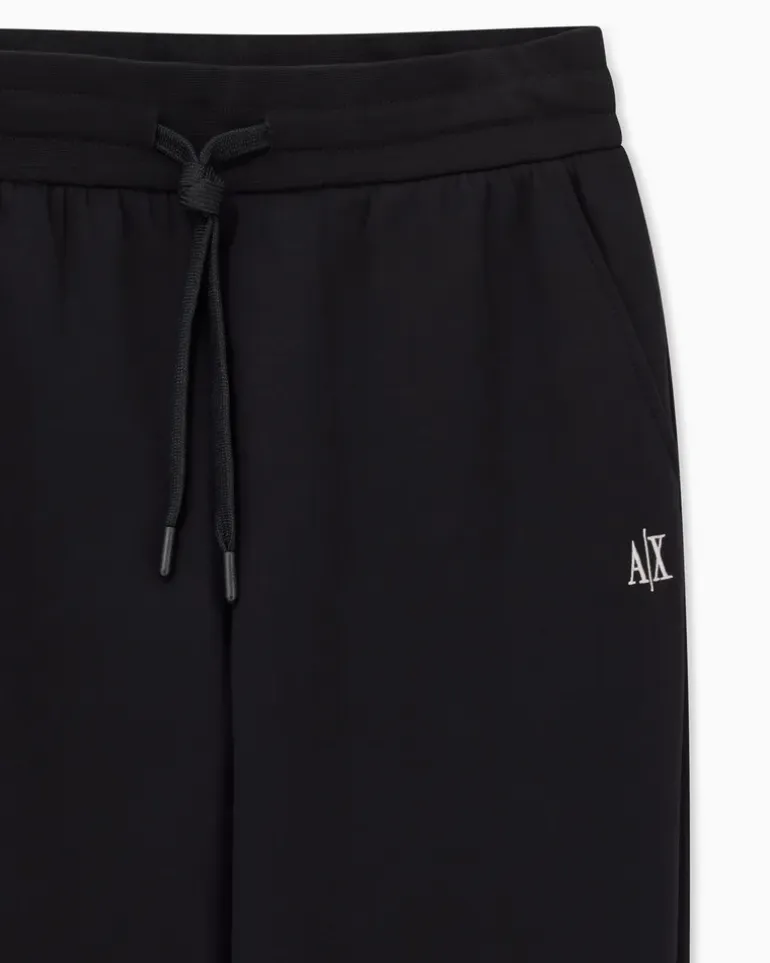Jogginghose aus Baumwolljersey mit Kordelzug und Bündchen Schwarz
