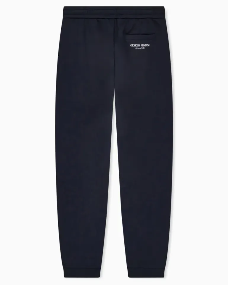 Jogginghose aus doppellagigem Jersey, gefertigt aus einer Modal-Mischung Marineblau