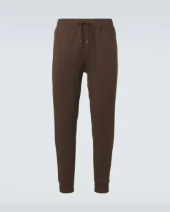 Jogginghose aus Jersey Braun