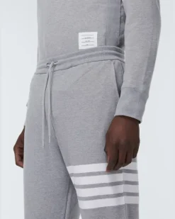 Jogginghose 4-Bar aus Baumwolle Grau